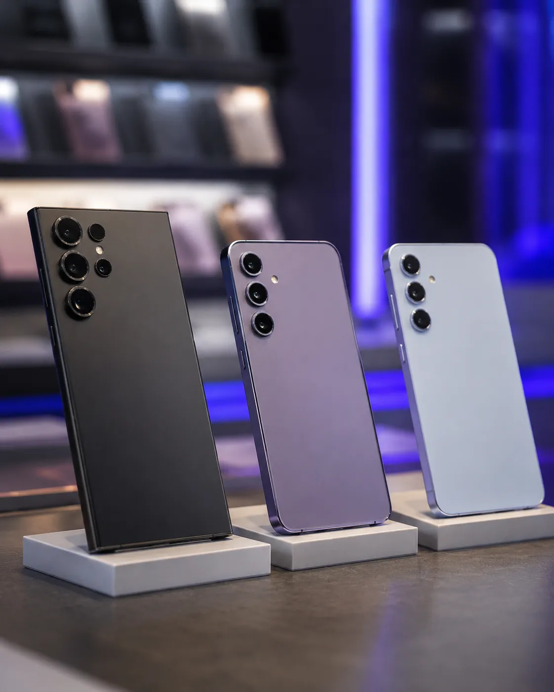 Grafika wpisu: Jaki telefon Samsung wybrać? Galaxy S, FE czy model z serii A