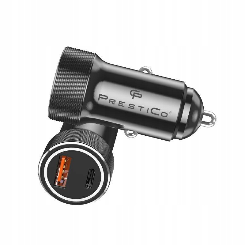 ŁADOWARKA SAMOCHODOWA QC + PD 20W PRESTICO K2A SZYBKA