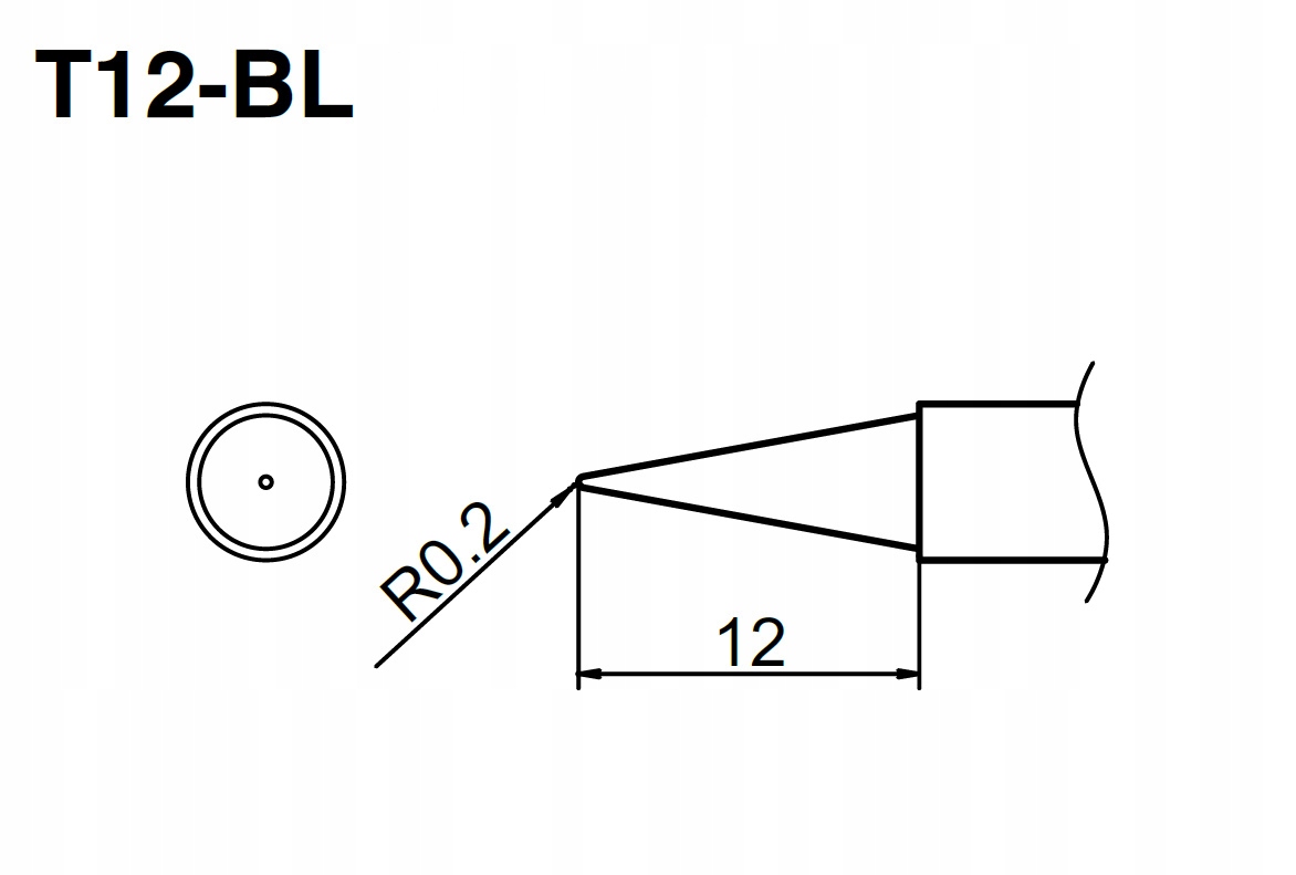 T12-BL GROT PRECYZYJNY WBUDOWANA GRZAŁKA